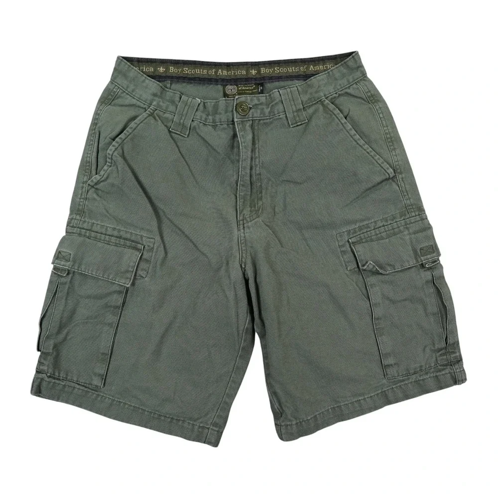 Lot of 3 Boy Scouts of America Cargo Shorts Mens 30 Green Regular Outdoor Hiking